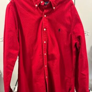 Ralph Lauren Bright Red Button-Down Shirt